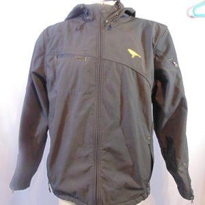 PORT AUTHORITY Men's Gold Bird Black  FULL-ZIP HOODED JACKET -NO SIZE TAG